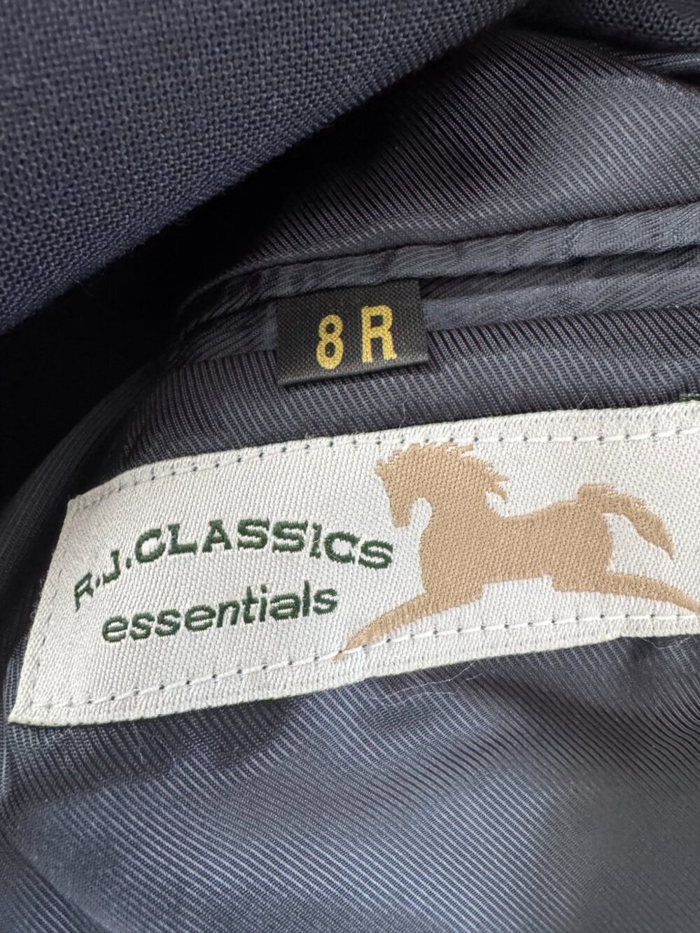 RJ Classics Essentials JR Navy Tailored Preppy Equestrian Show Coat - Youth 8R - Picture 7 of 8